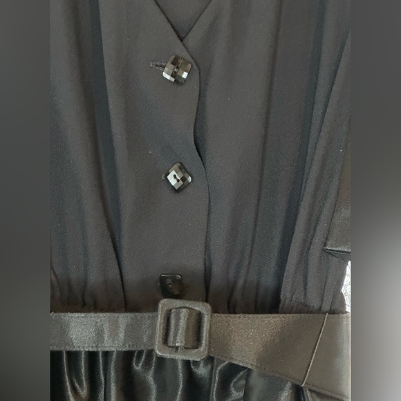 Act 1 Elegant Vintage Black Jumpsuit with Embellished Belt - Picture 9 of 16